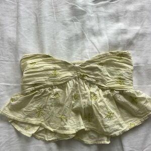 Zara Green Embroidered Top